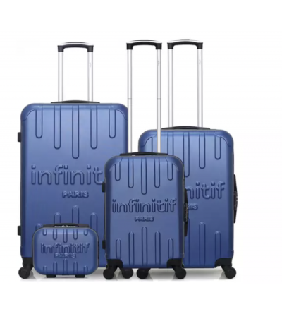 Set de 3 valises + vanity - Lorca- Bleu nuit