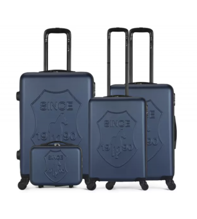 Set de 3 valises + vanity - Damon-C- Bleu