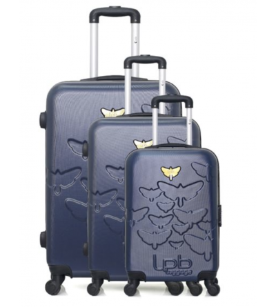 Set de 3 valises -Ayelys- bleu marine