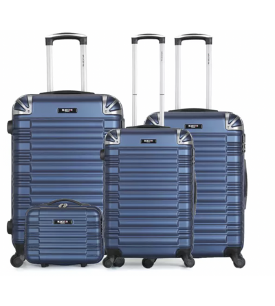 Set de 3 valises + vanity - Lima-C- Bleu