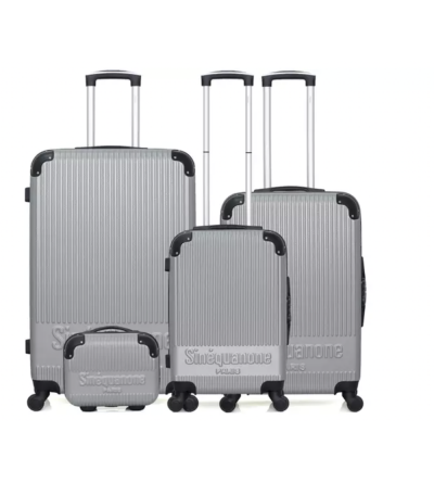 Set de 3 valises + vanity - Rhea-C- Argent