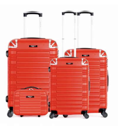 Set de 3 valises + vanity - Lima-C- Rouge