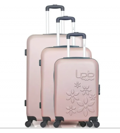 Set de 3 valises + vanity - Eleonor-C- Rose