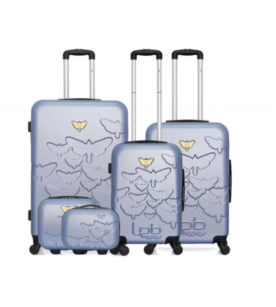 Set de 3 valises + 2 vanity - Aeylis- Bleu