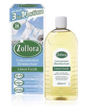 Zoflora 3 en 1 Action désinfectant concentré Linge Frais 500ml