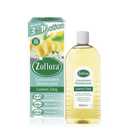 Zoflora 3 en 1 Action désinfectant concentré Lemon Zing 500ml